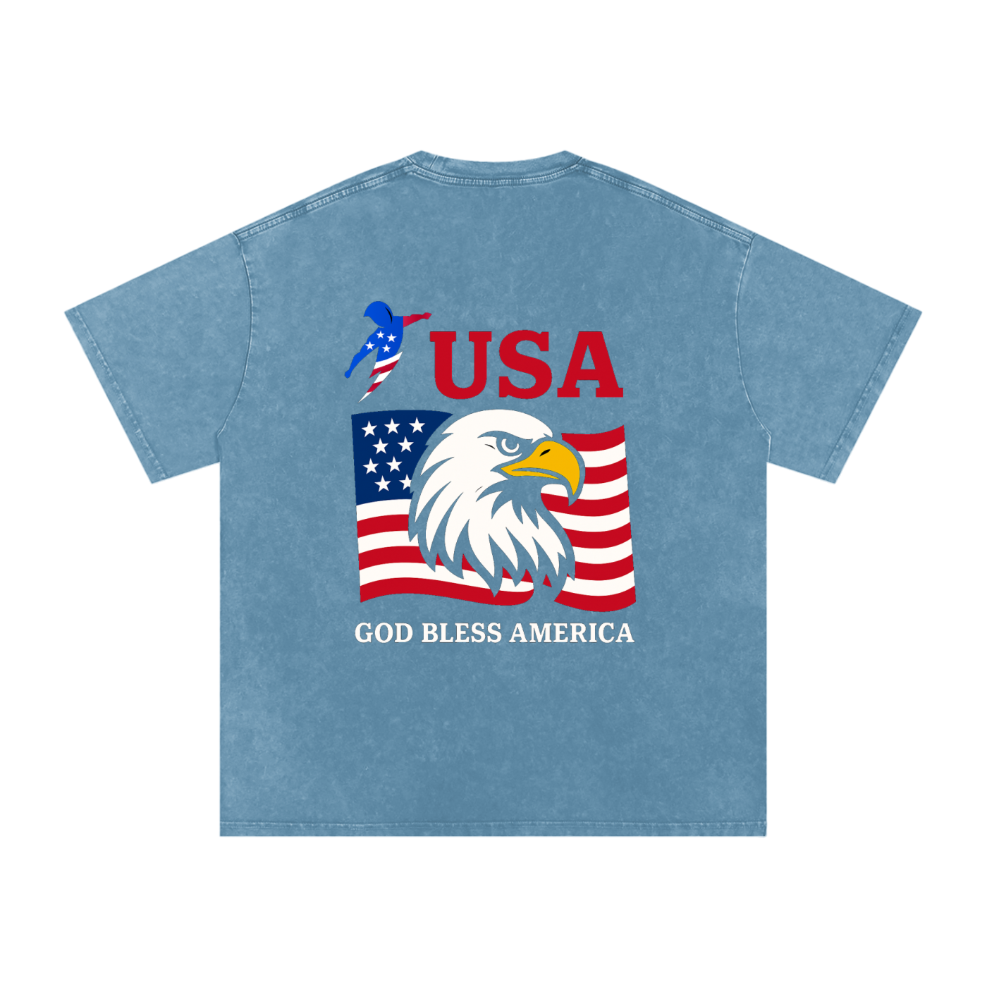 USA x Havoc Snow Washed Eagle Flag T-Shirt