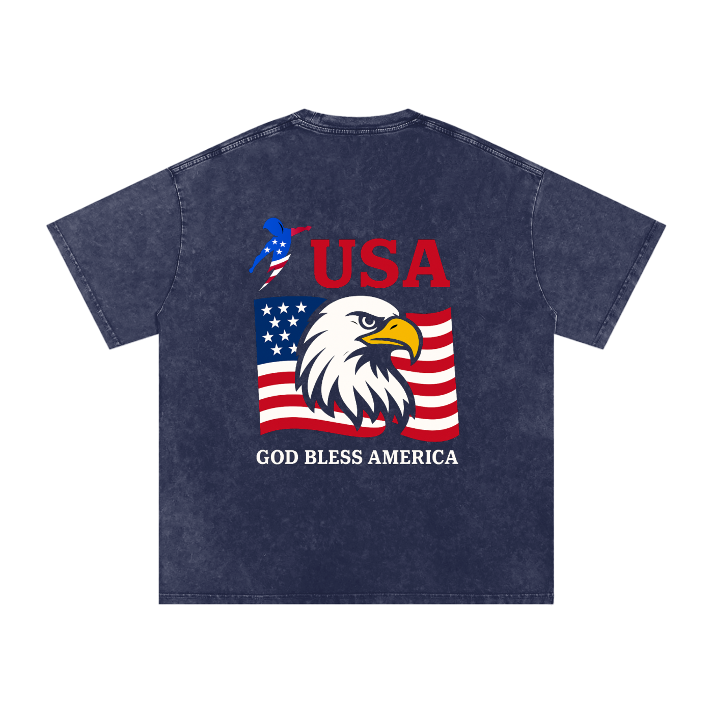 USA x Havoc Snow Washed Eagle Flag T-Shirt