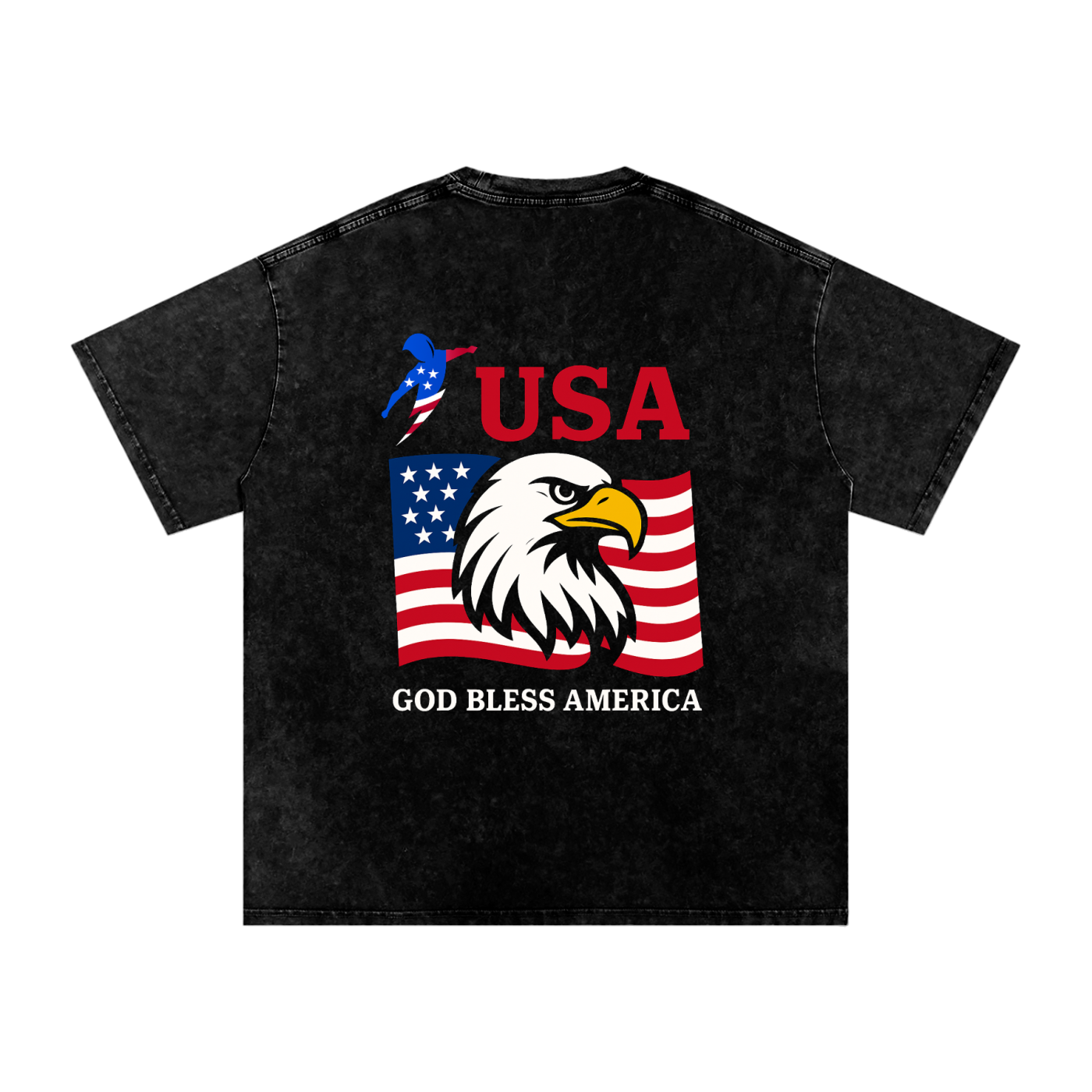 USA x Havoc Snow Washed Eagle Flag T-Shirt