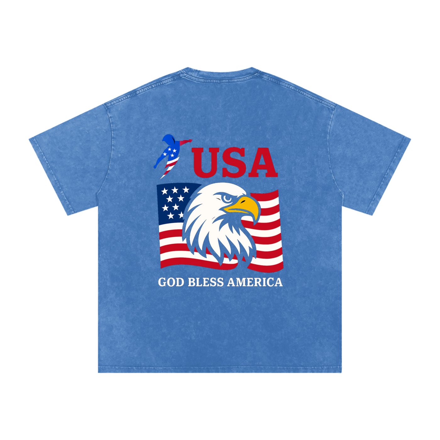 USA x Havoc Snow Washed Eagle Flag T-Shirt