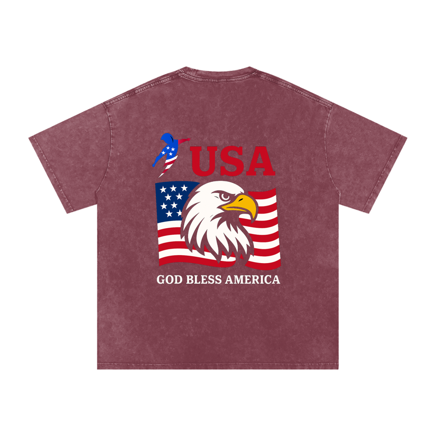 USA x Havoc Snow Washed Eagle Flag T-Shirt