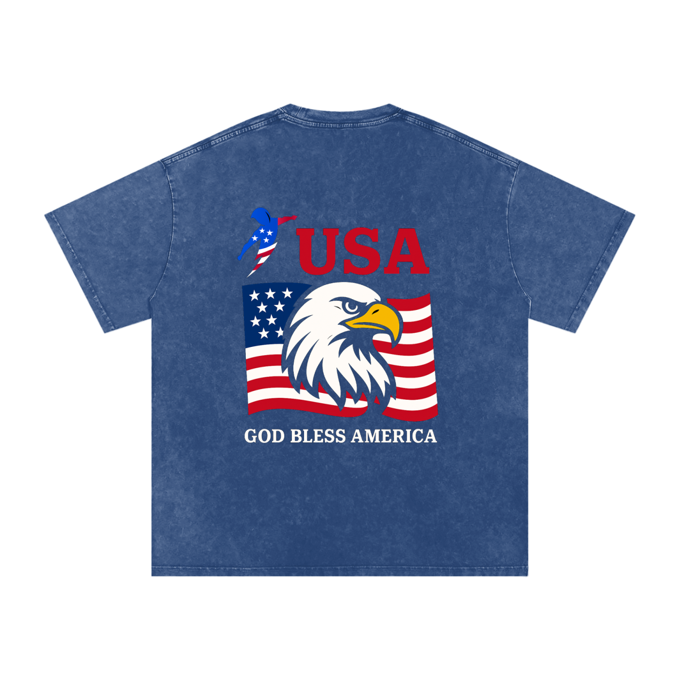 USA x Havoc Snow Washed Eagle Flag T-Shirt