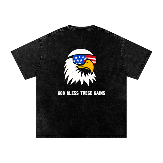 USA x Havoc Acid Wash God Bless T-Shirt