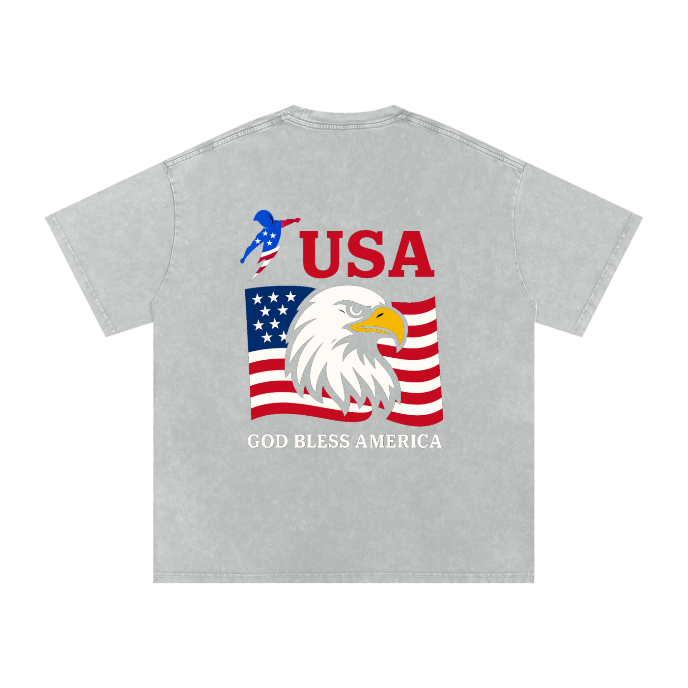 USA x Havoc Snow Washed Eagle Flag T-Shirt