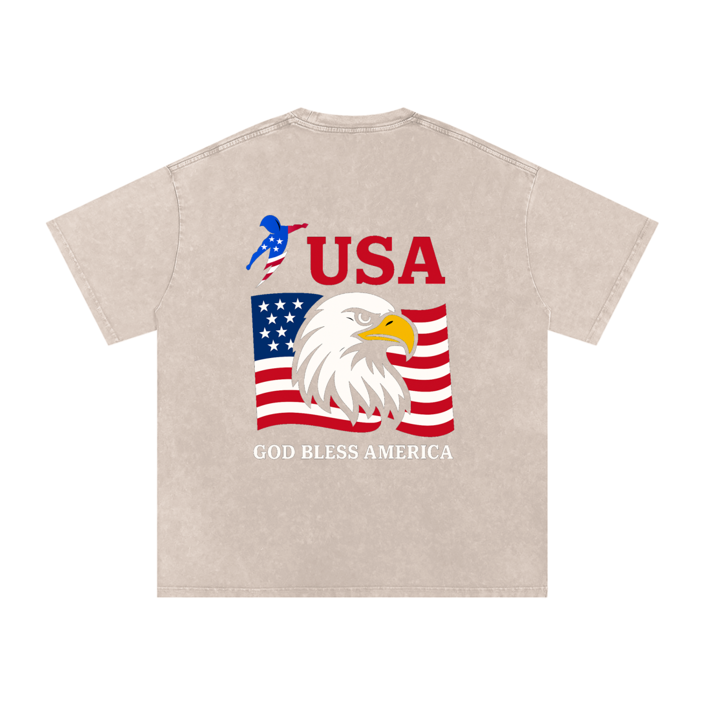 USA x Havoc Snow Washed Eagle Flag T-Shirt